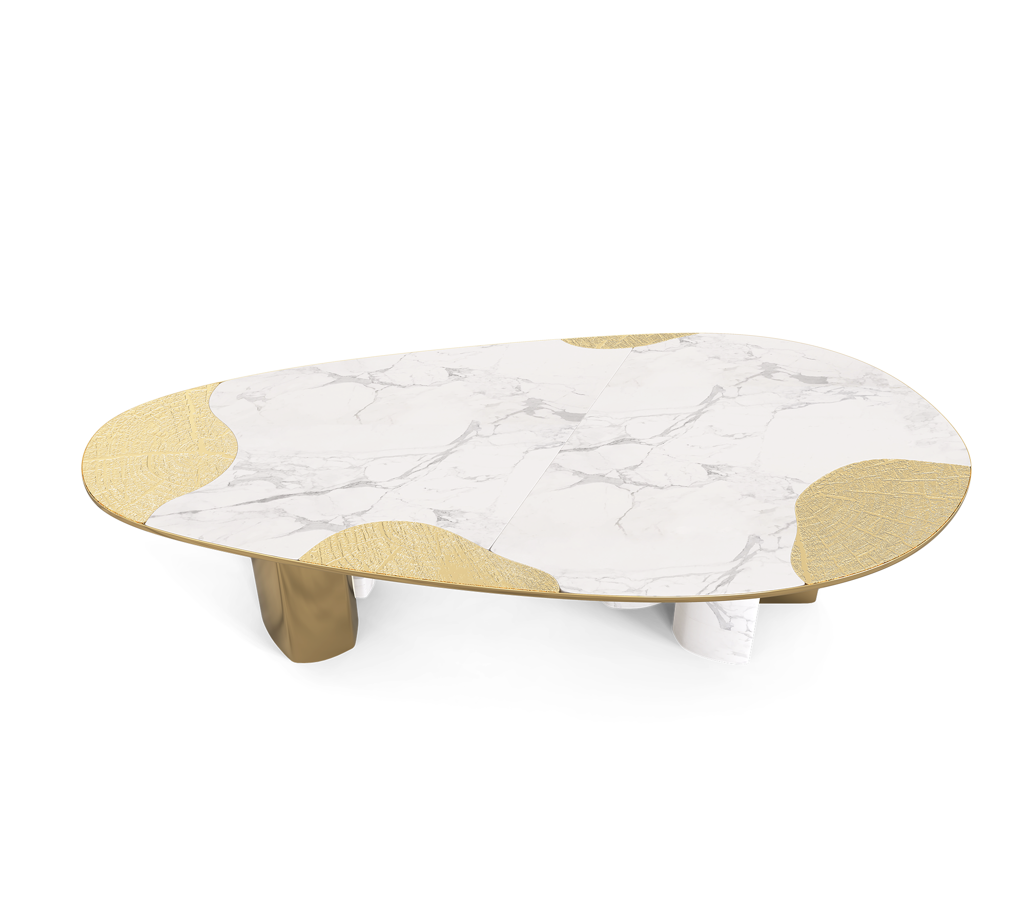 Athena Carrara Marble & Gold Table
