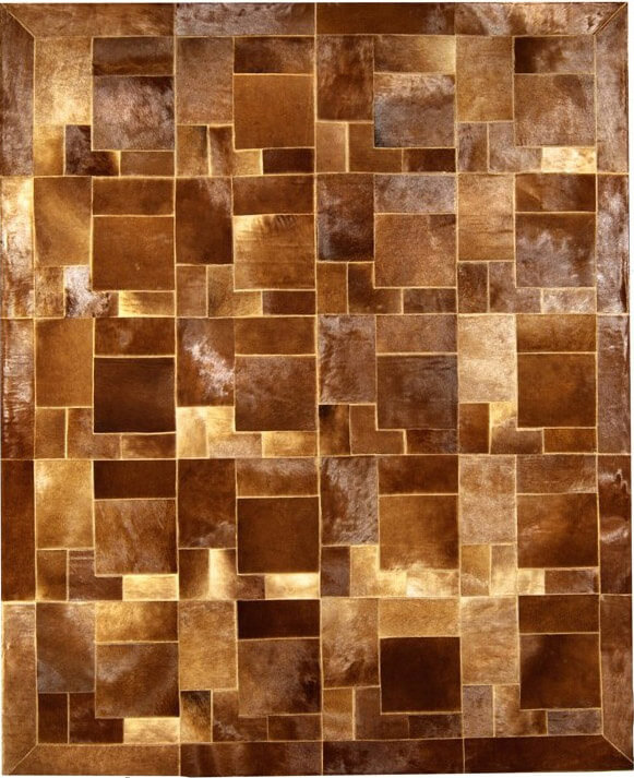 Puzzle col.3 Cowhide Rug