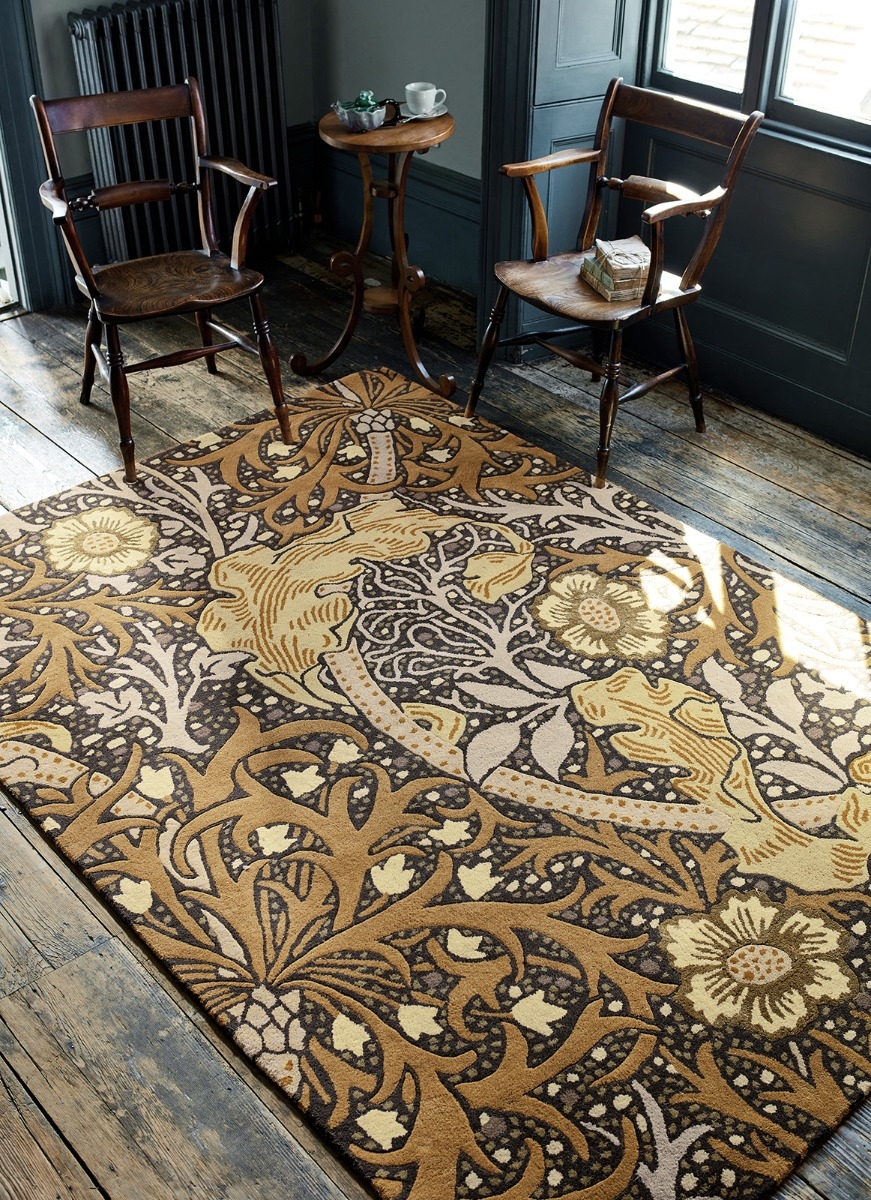 Seaweed Charcoal / Mustard 127006 Rug
