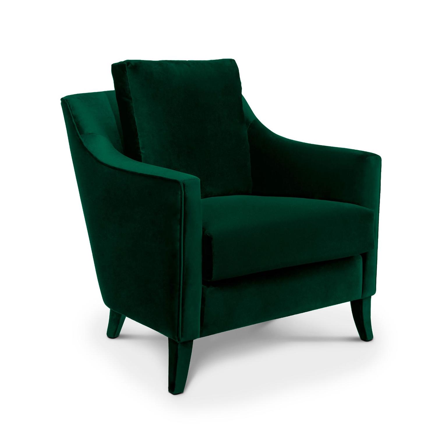 Plush Velvet Accent Armchair