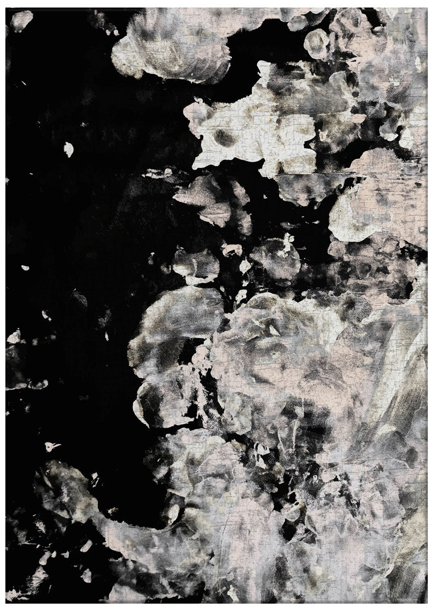 Late Black Puddle Rug ☞ Size: 170 x 240 cm