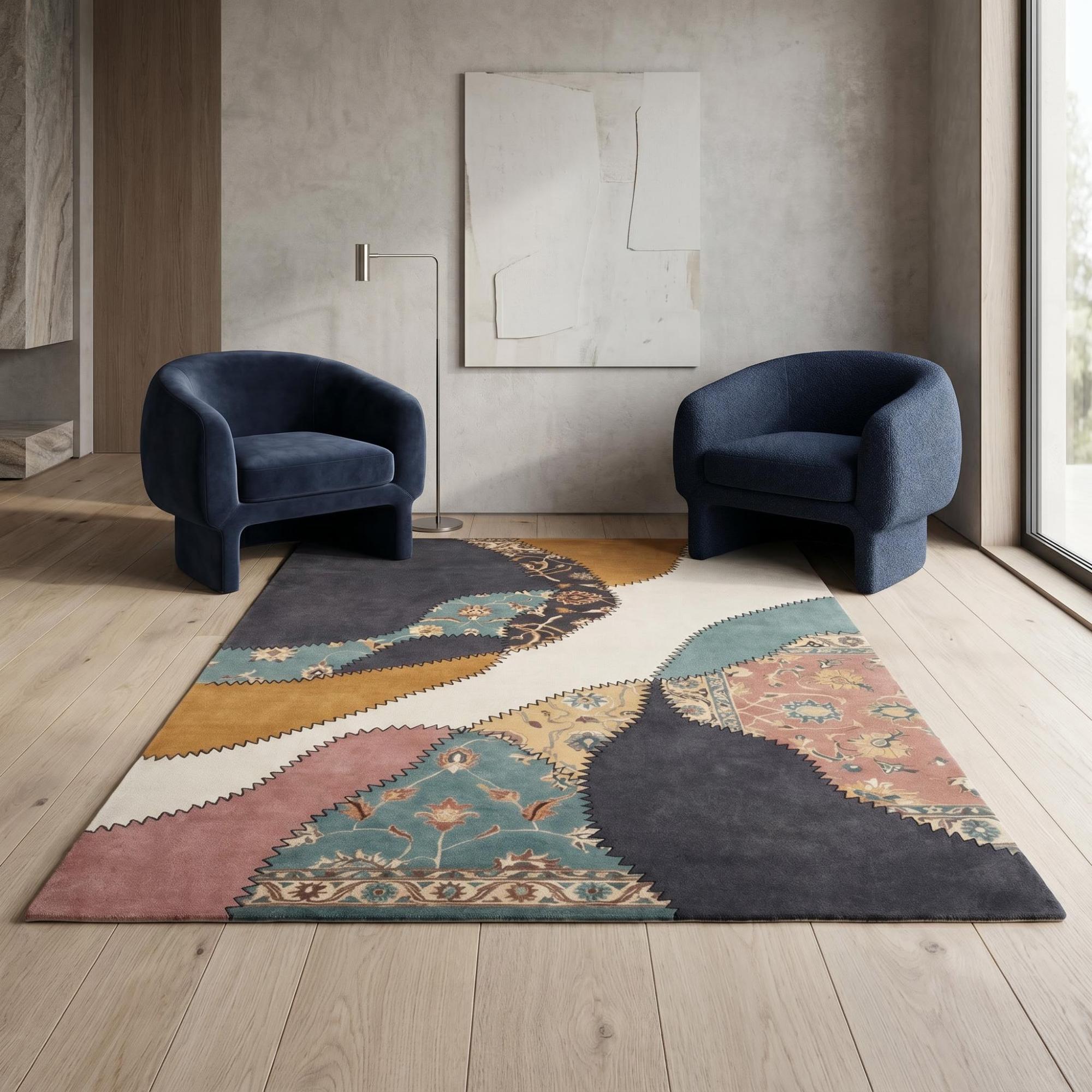 Pastel Collage Multi Rug