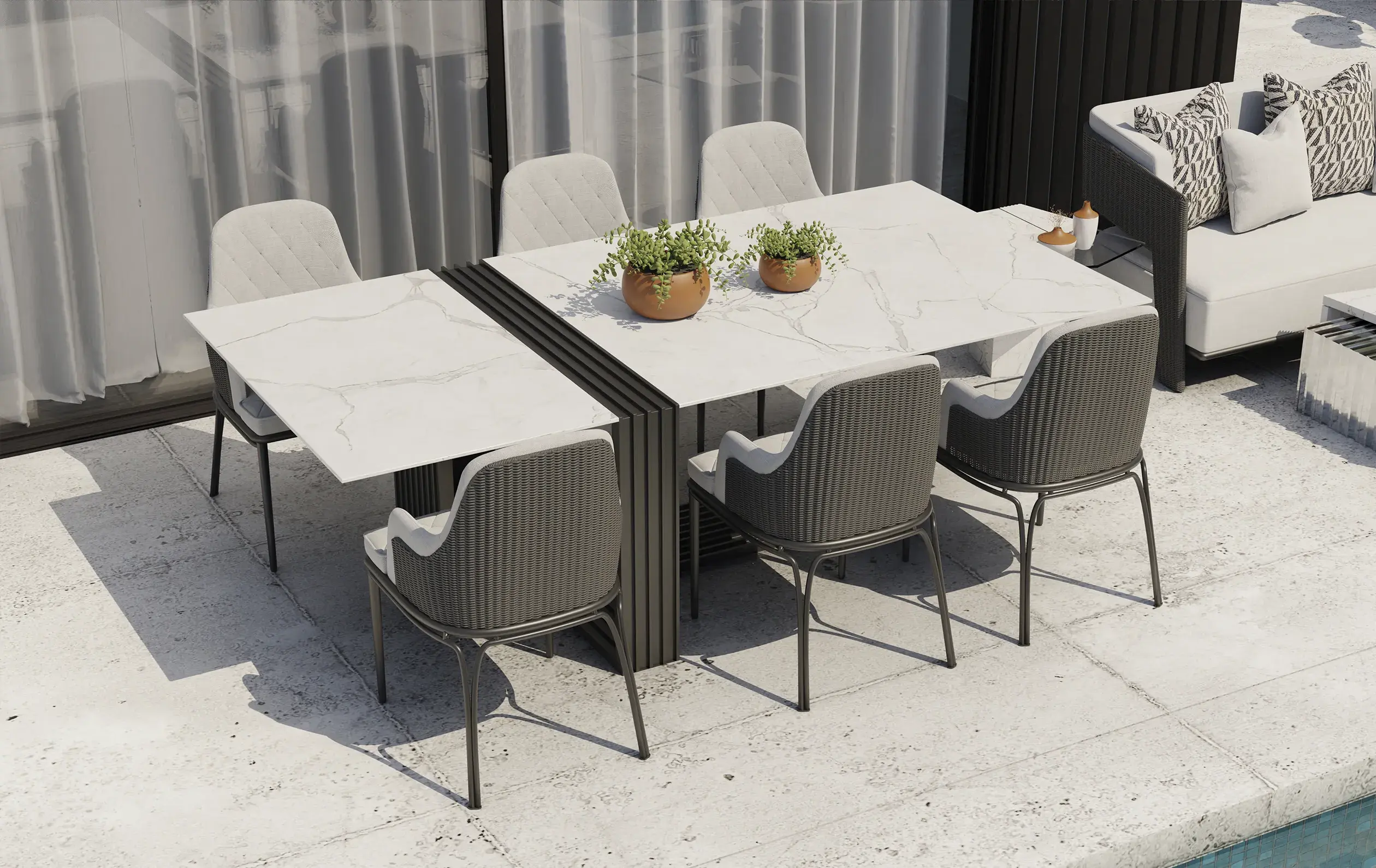 Cyclone Outdoor Dining Table - 2