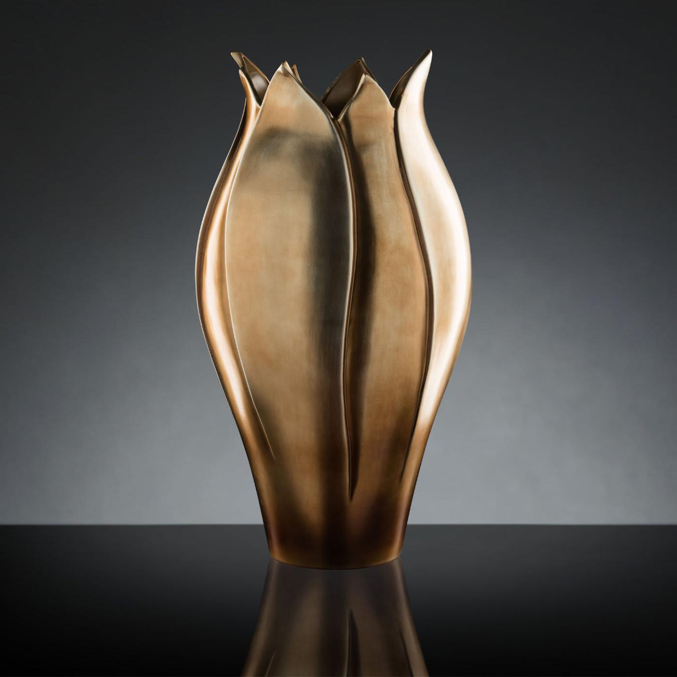 Tulip Brass Decorative Vase