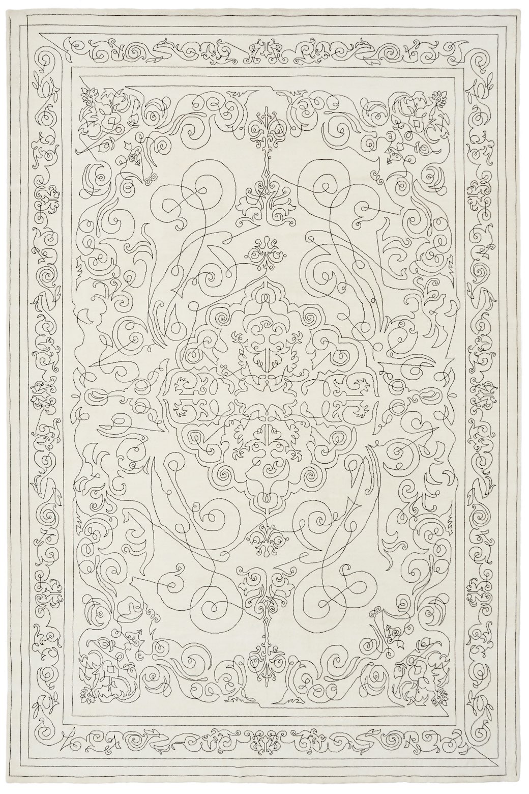 One-Stroke Hand-Woven Rug