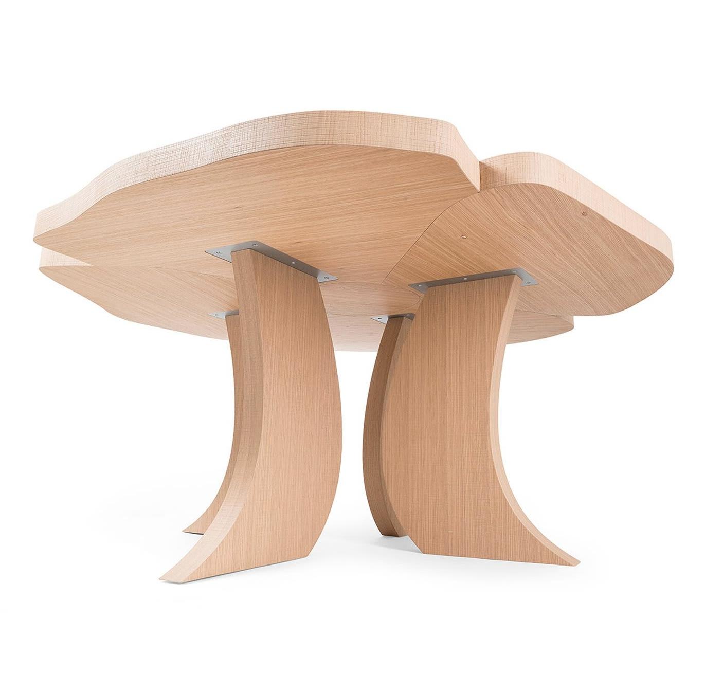 Oval Dining Table in Natural Wood Finish