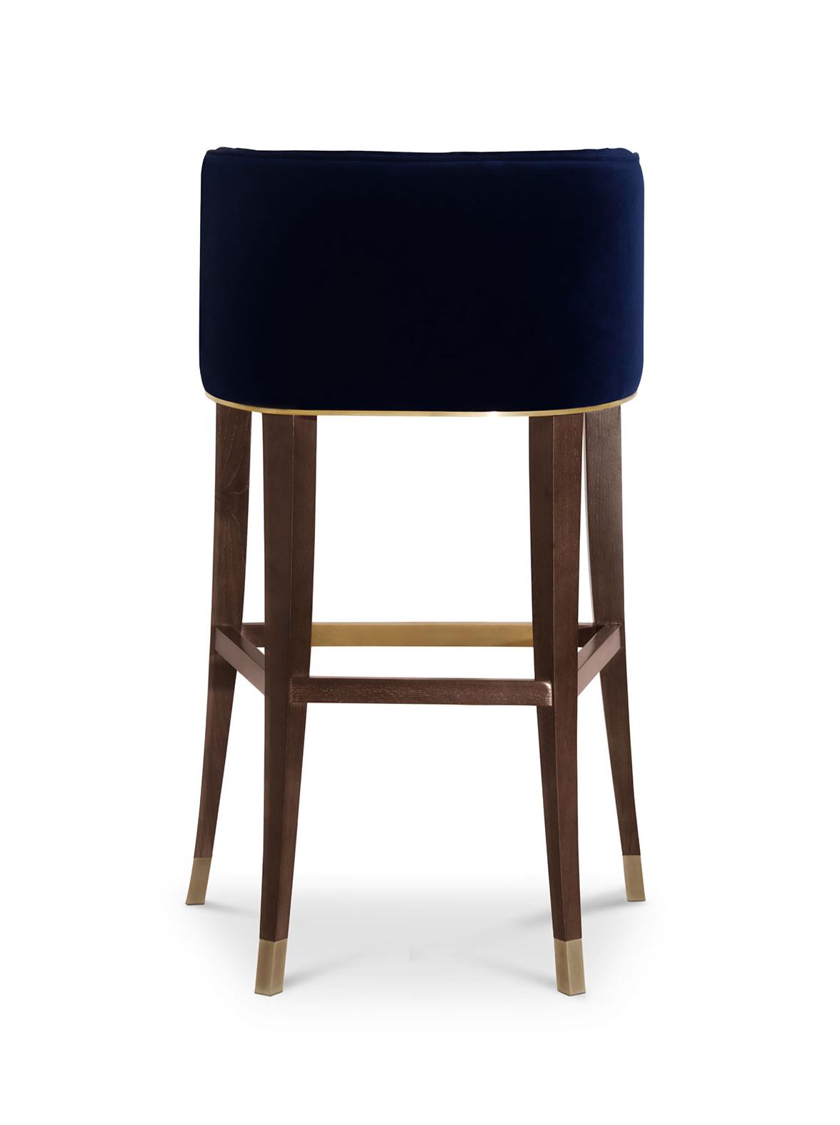 Prime Blue Modern Bar Chair