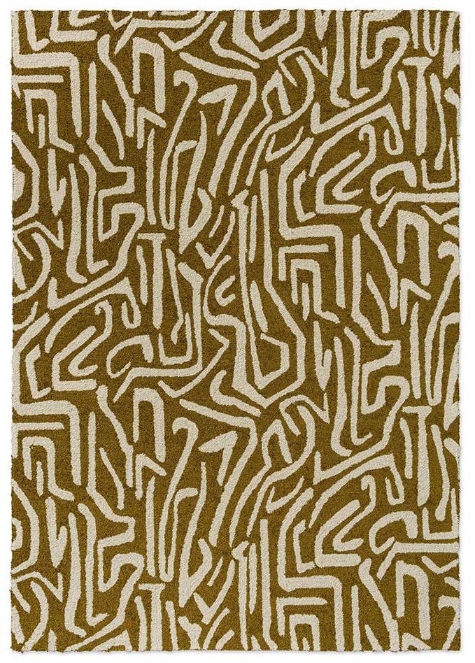 Melodic Ochre/Gold Outdoor Rug | Size: 160 x 230 cm