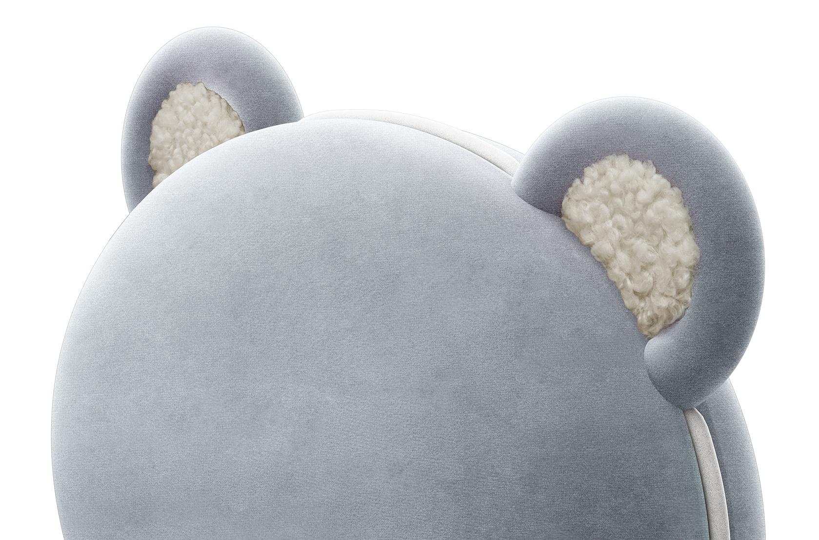 Fluffy Light Blue Bear Children's Chair