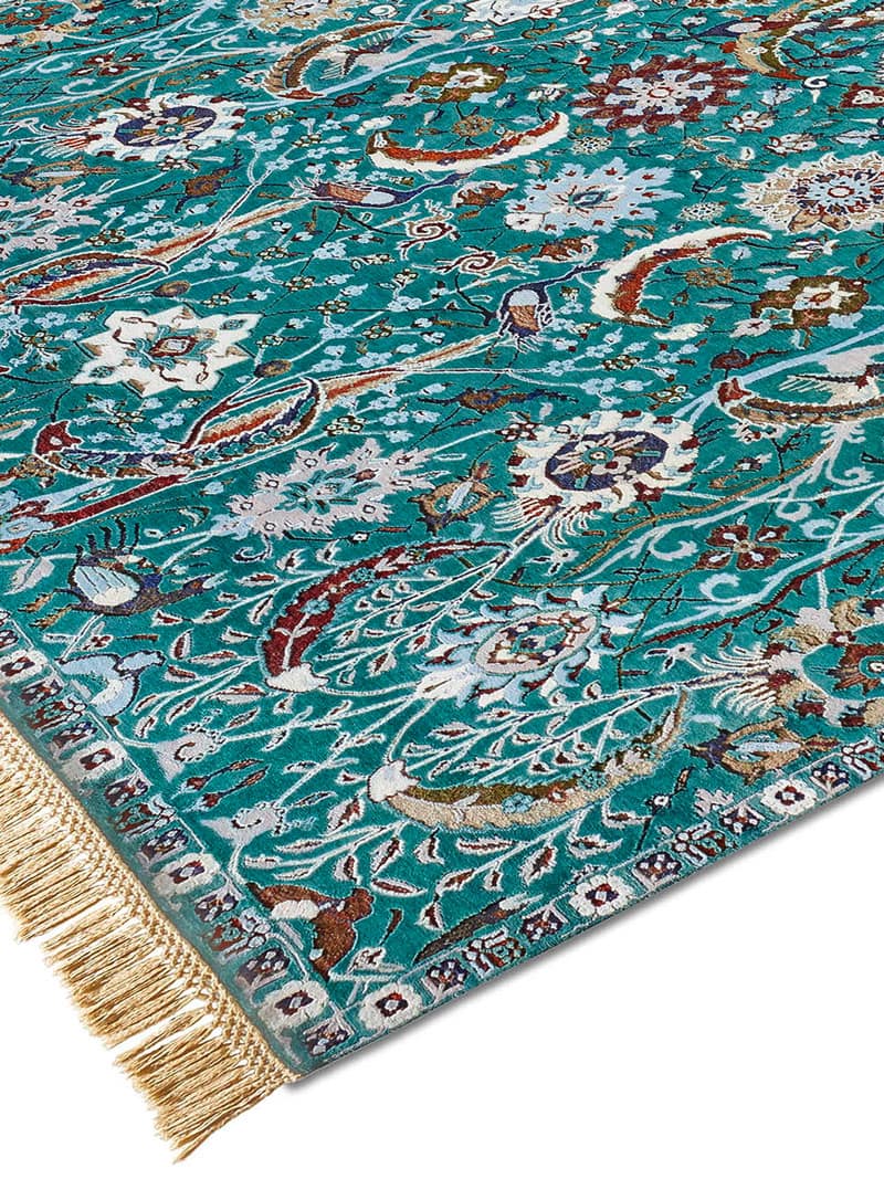 Kerman Green Handmade Luxury Rug