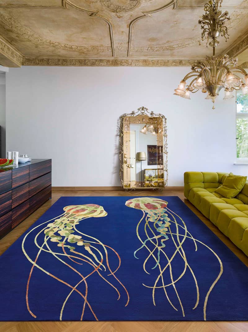 Jellyfish Hand-Knotted Rug