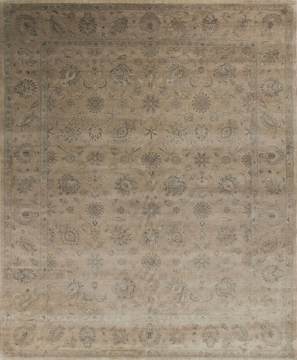Gayatri Beige Rug ☞ Size: 210 x 210 cm