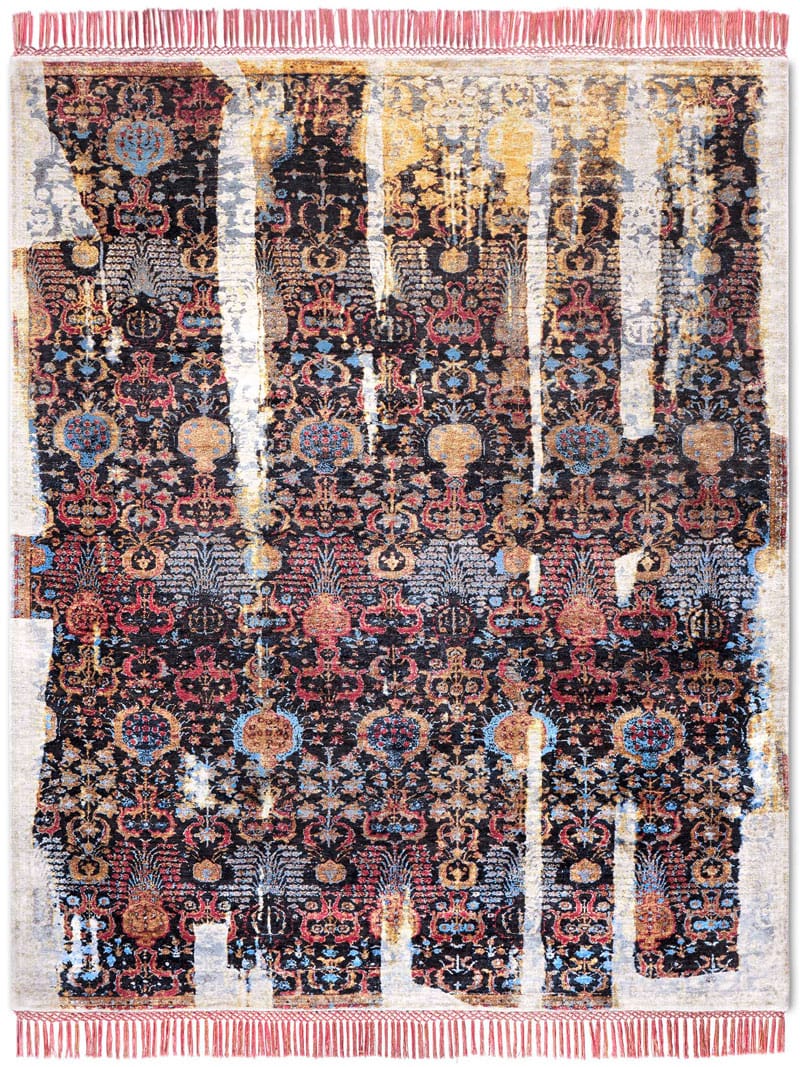 Block Hand-Knotted Rug ☞ Size: 274 x 365 cm