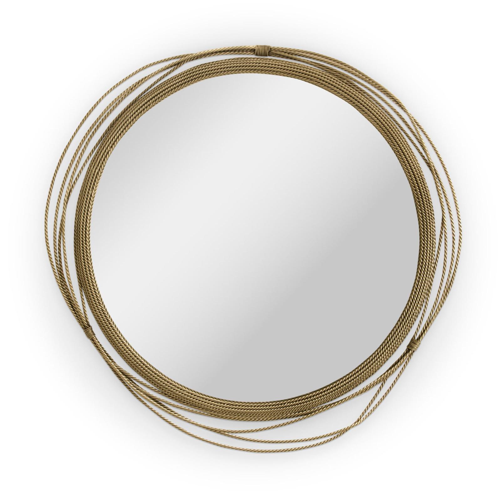 Circular Brass Wall Mirror