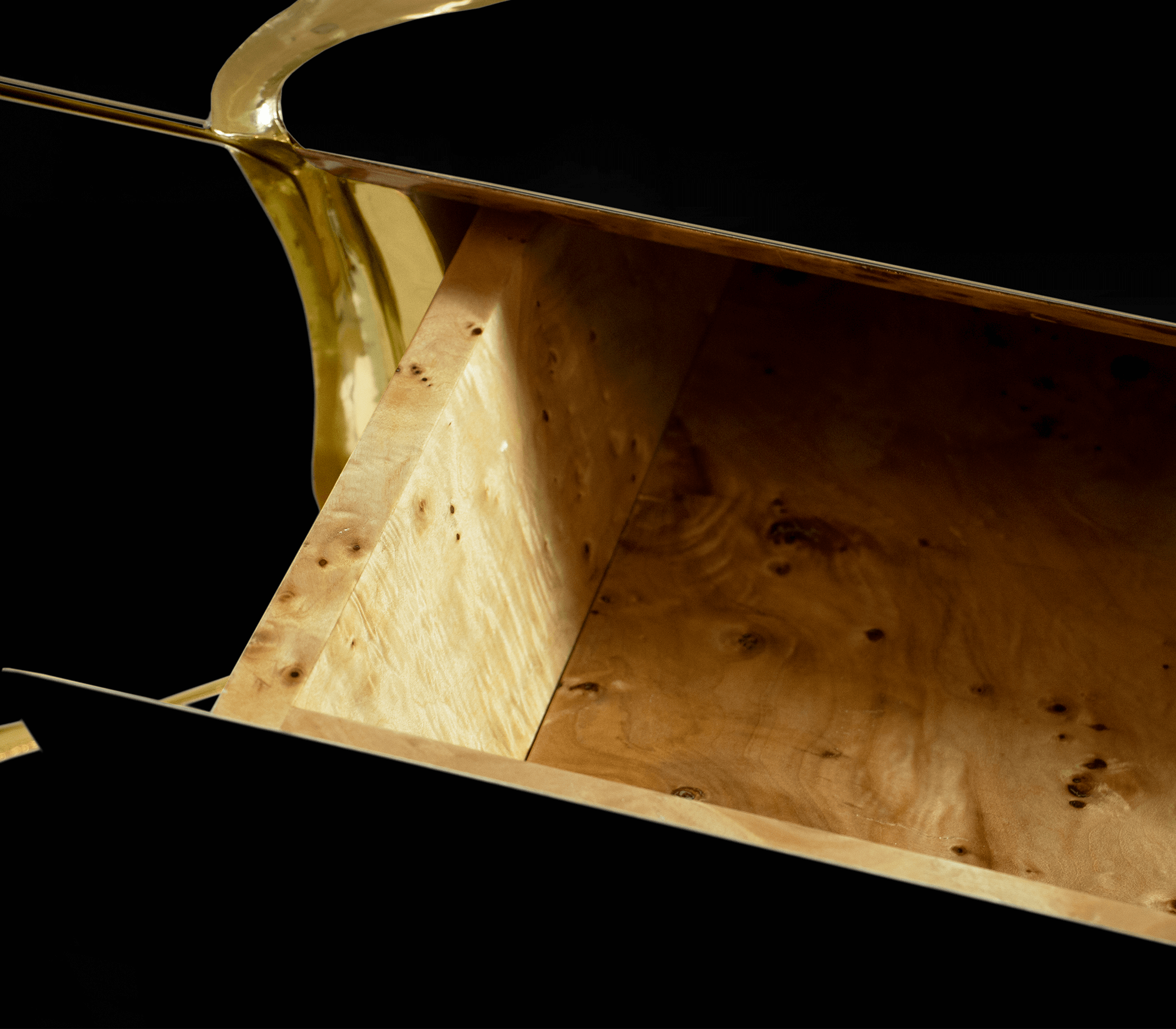 Elite Black & Gold Sideboard