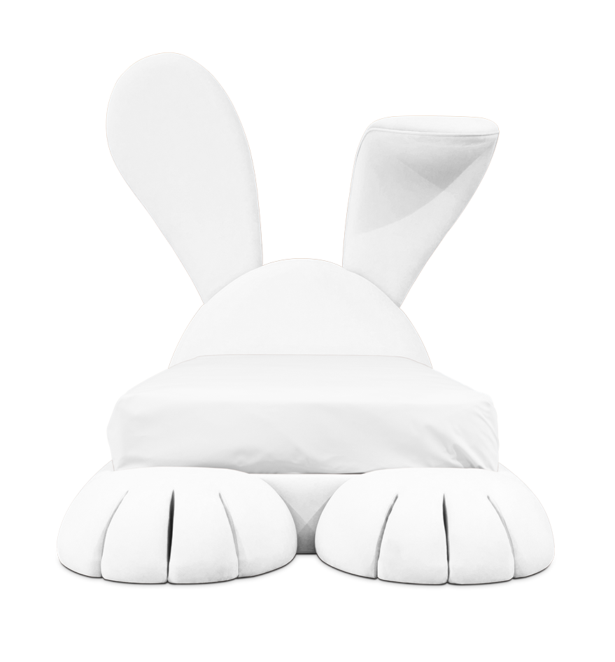 Cozy Rabbit White Bed