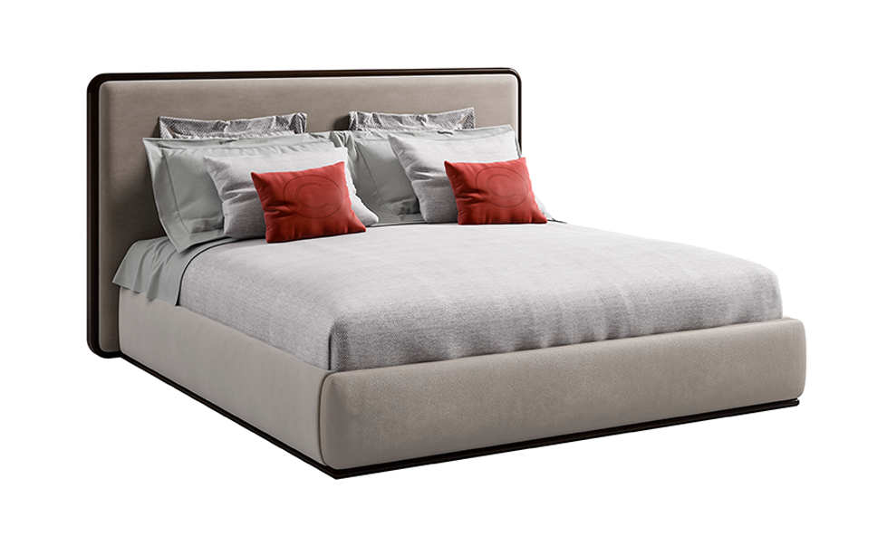 Chic Modern Italian Bed with Headboard | Mattress Size: 200 x 200 cm