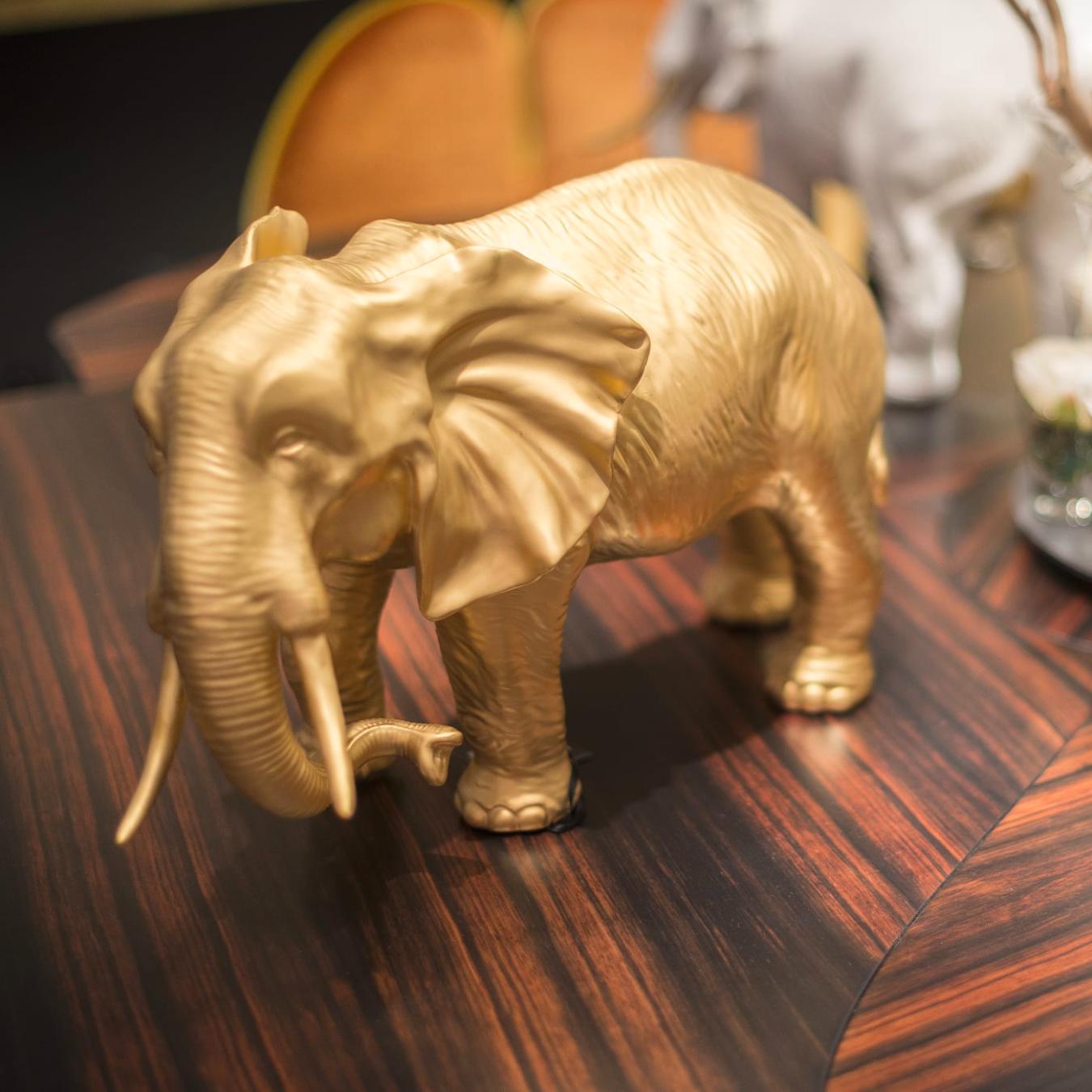 Gold Finish Elephant Figure