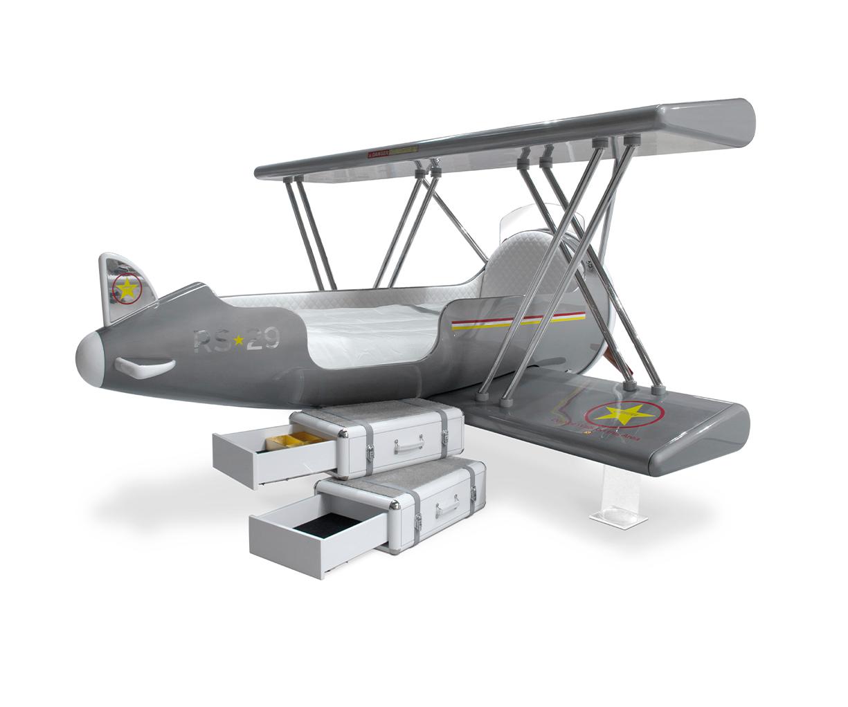 Sky Rider Grey Plane Bed