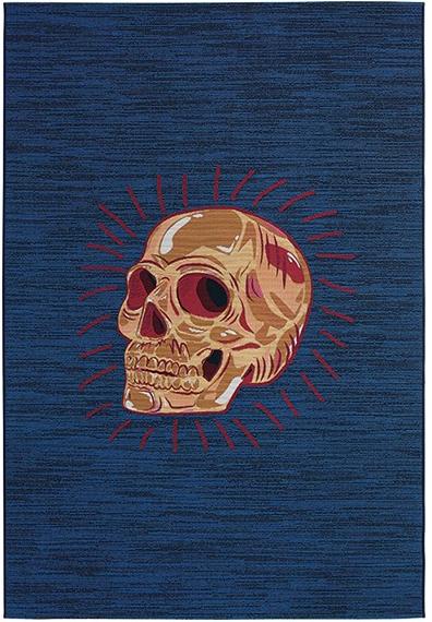 Skull Flat-Woven Rug