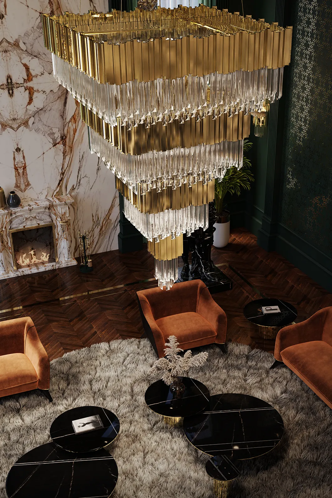 Sovereign Square Chandelier