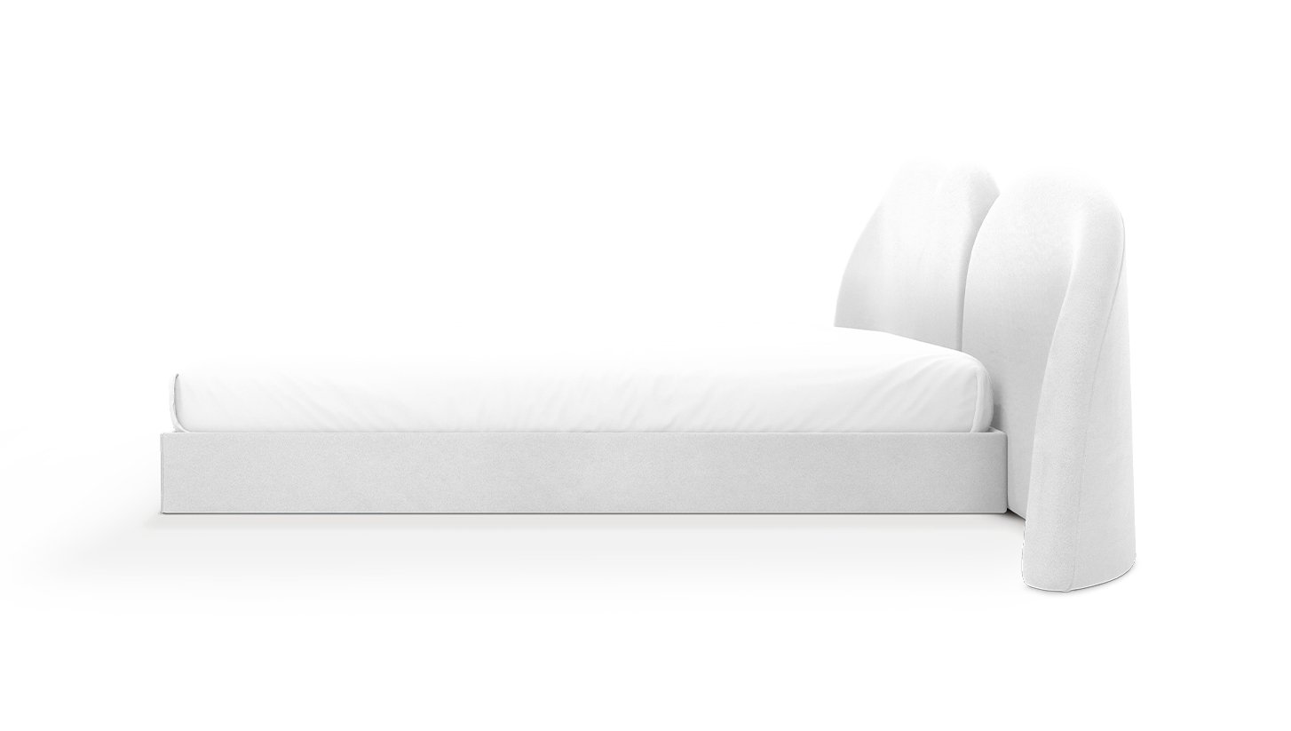 Fluffy Sky 2 White Children's Bed