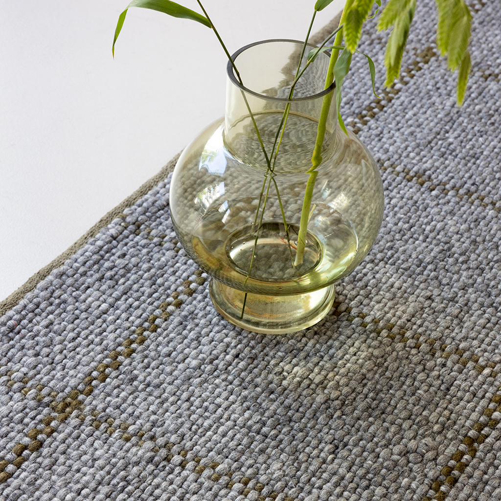 Craft Matter Check Slate/Oli Rug