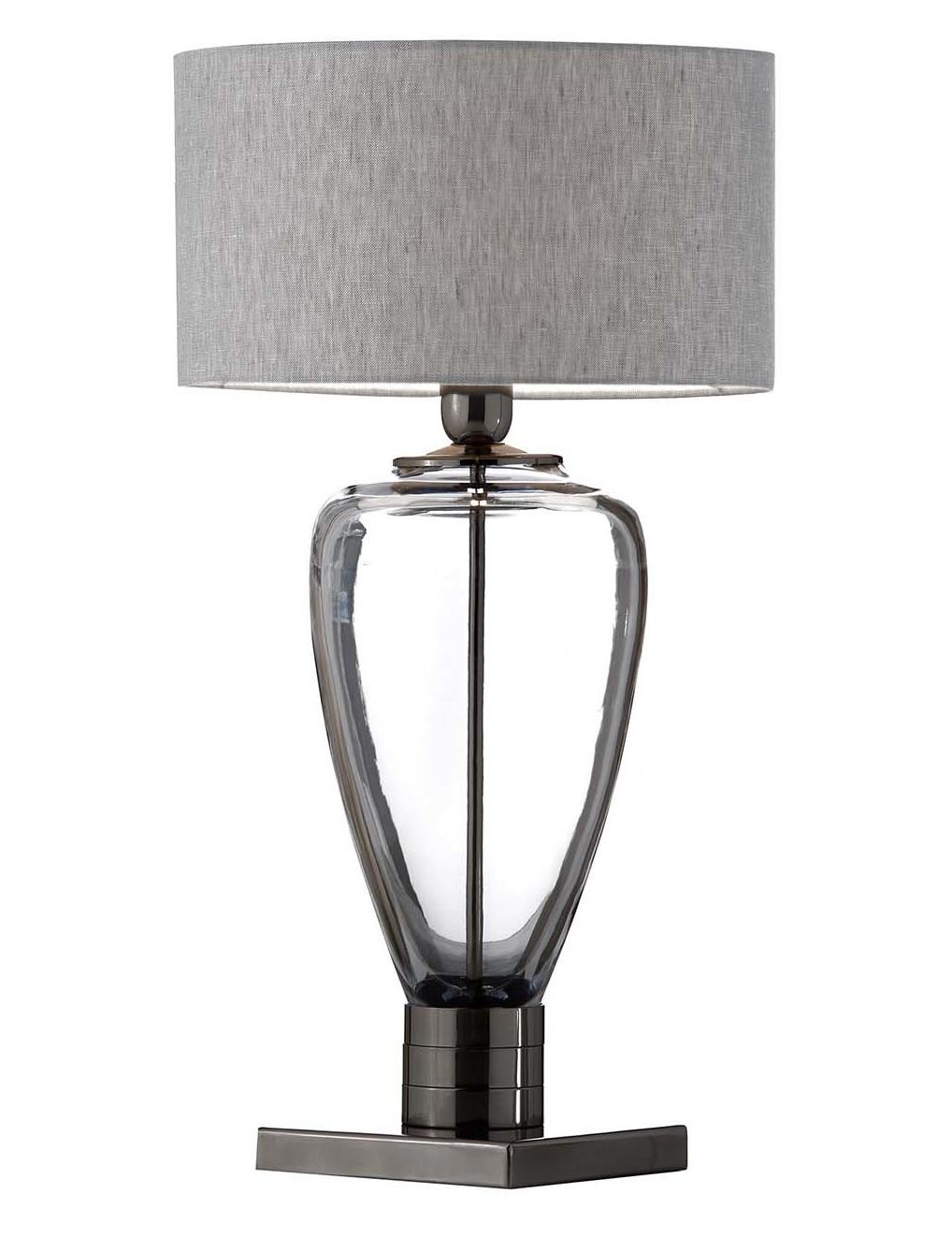 Smoky Crystal Table Lamp