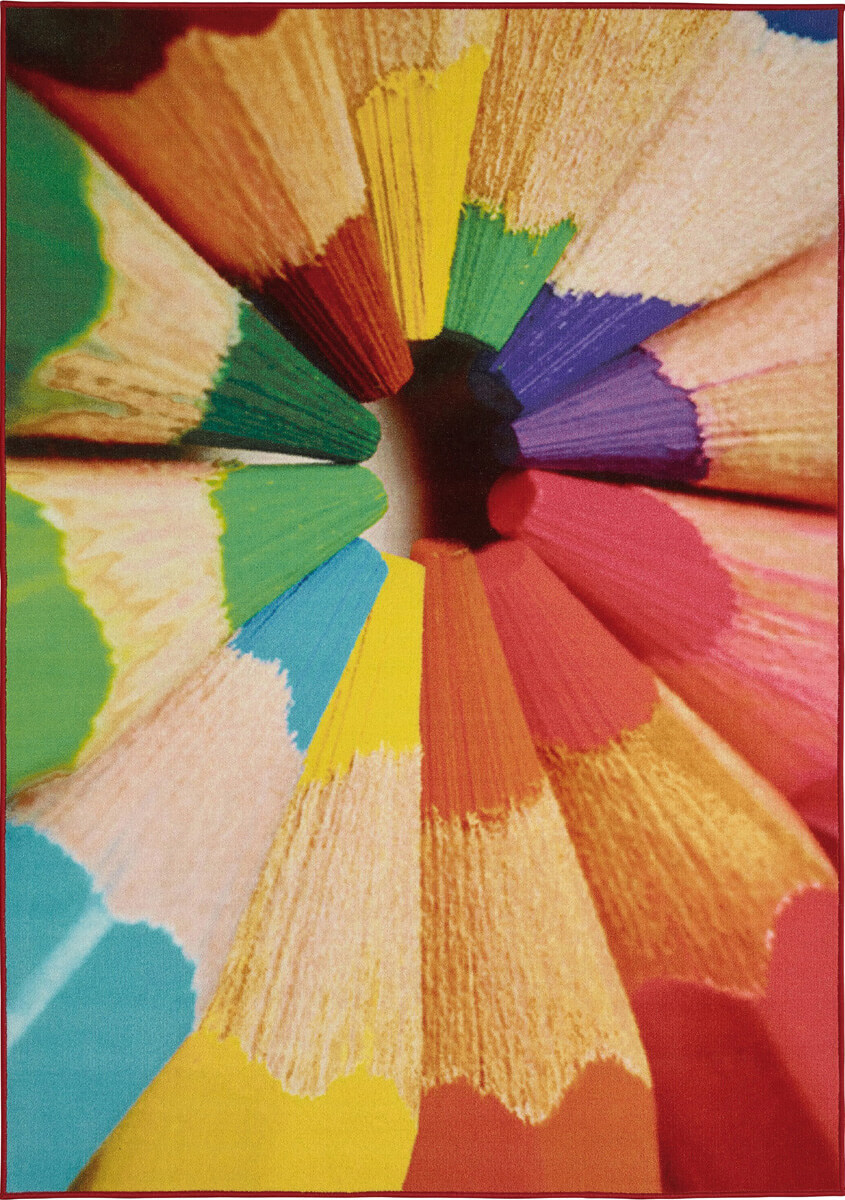 Nylon 100% Colorful Kids Area Rug Artemisa Rainbox 014