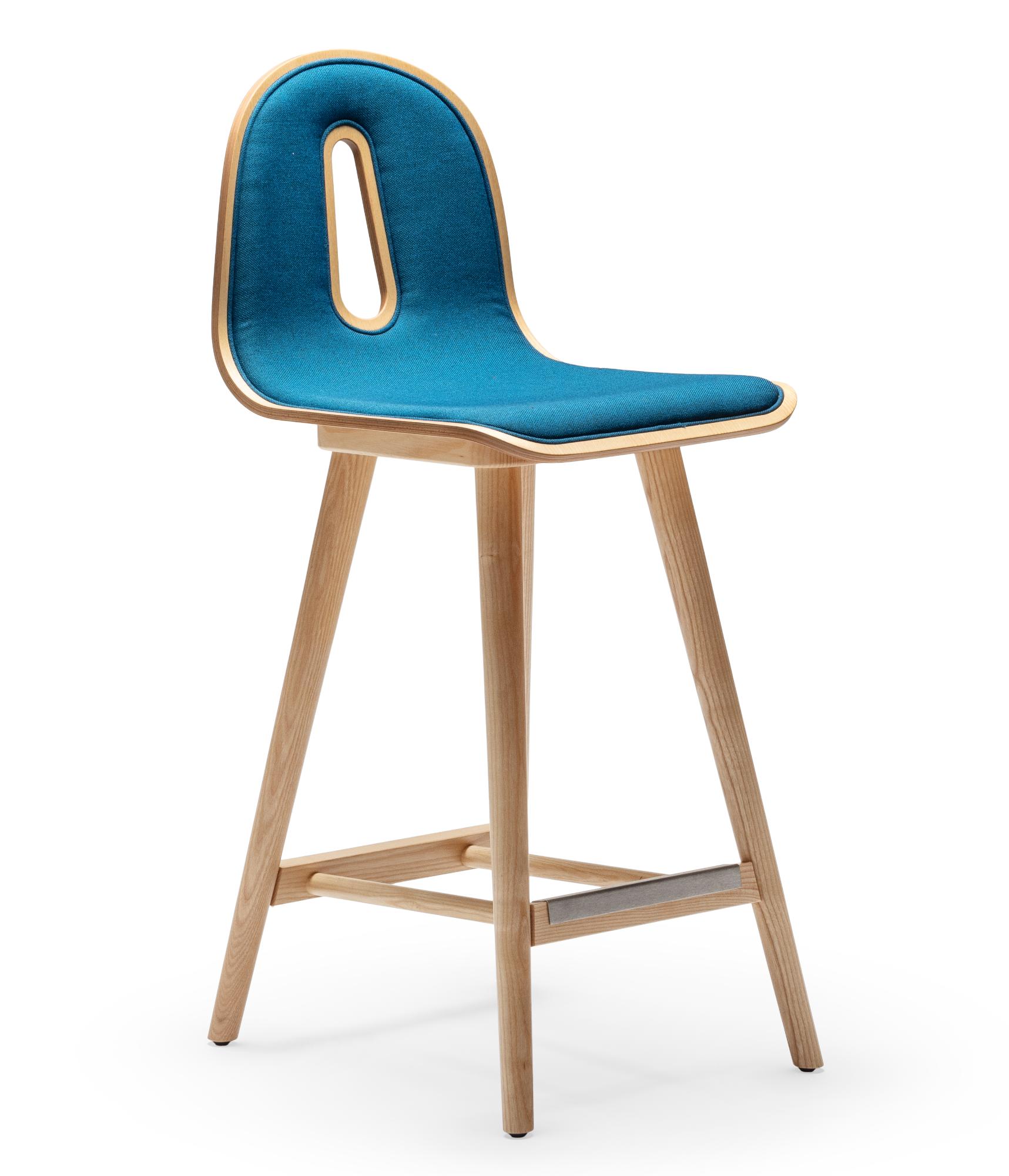 Gotham Blue Bar Stool