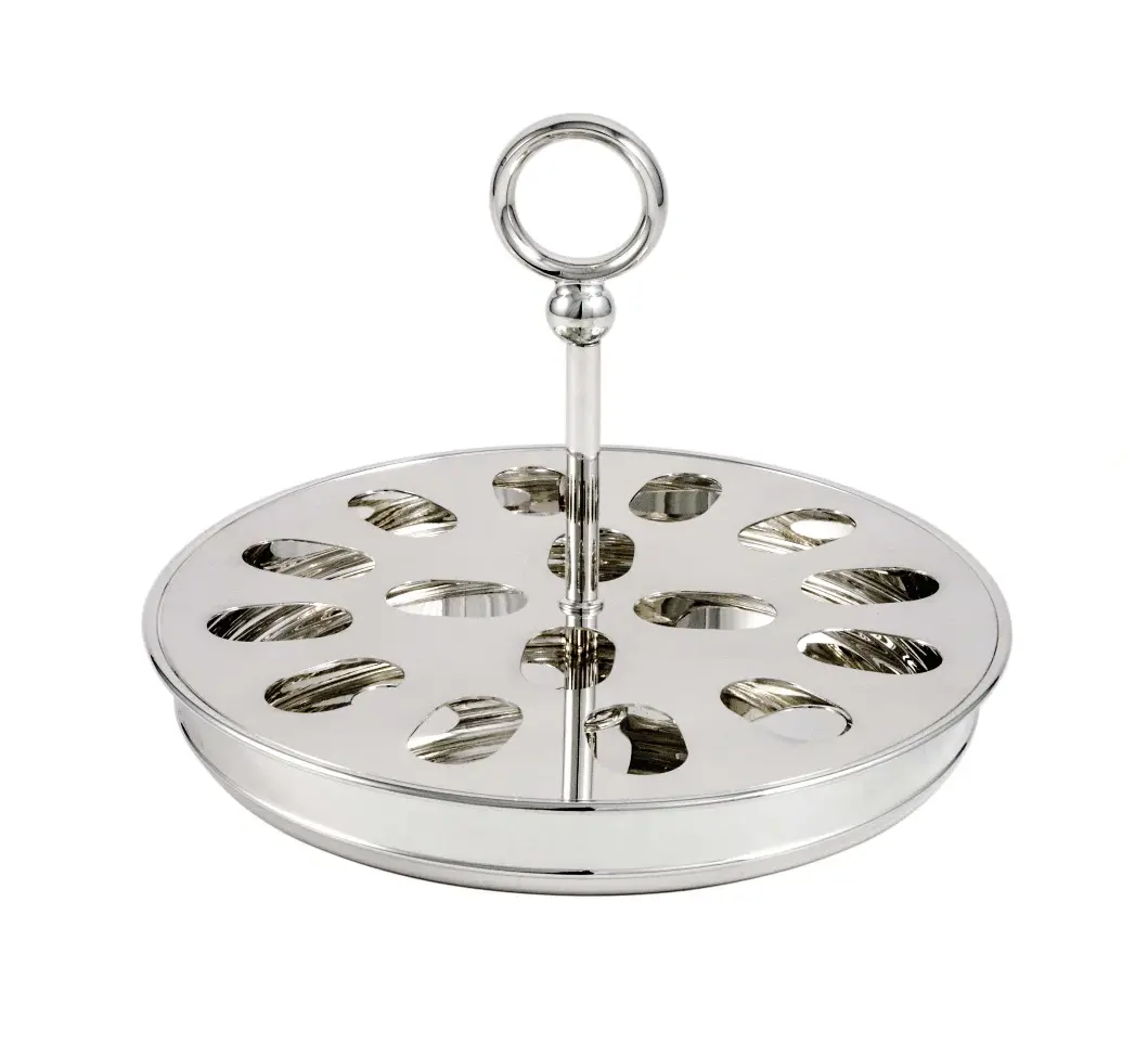 Silver 16-Piece Macaron Serving Tray