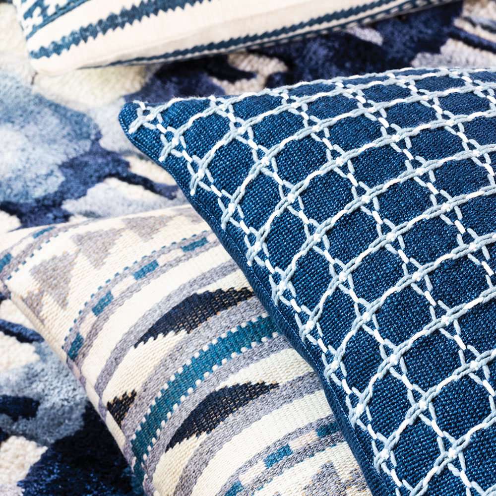 Maliana Indigo 50 × 35 Cushion