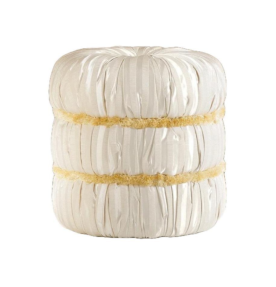 Royal Crafted Beige Pouf