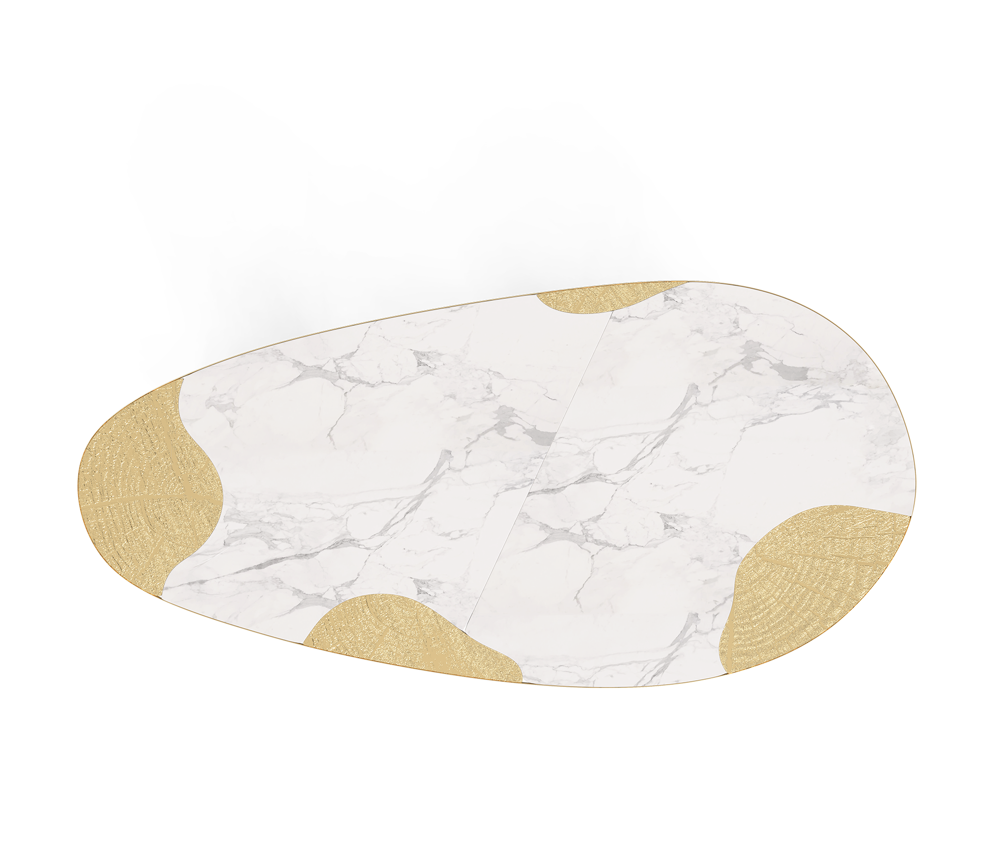 Athena Carrara Marble & Gold Table