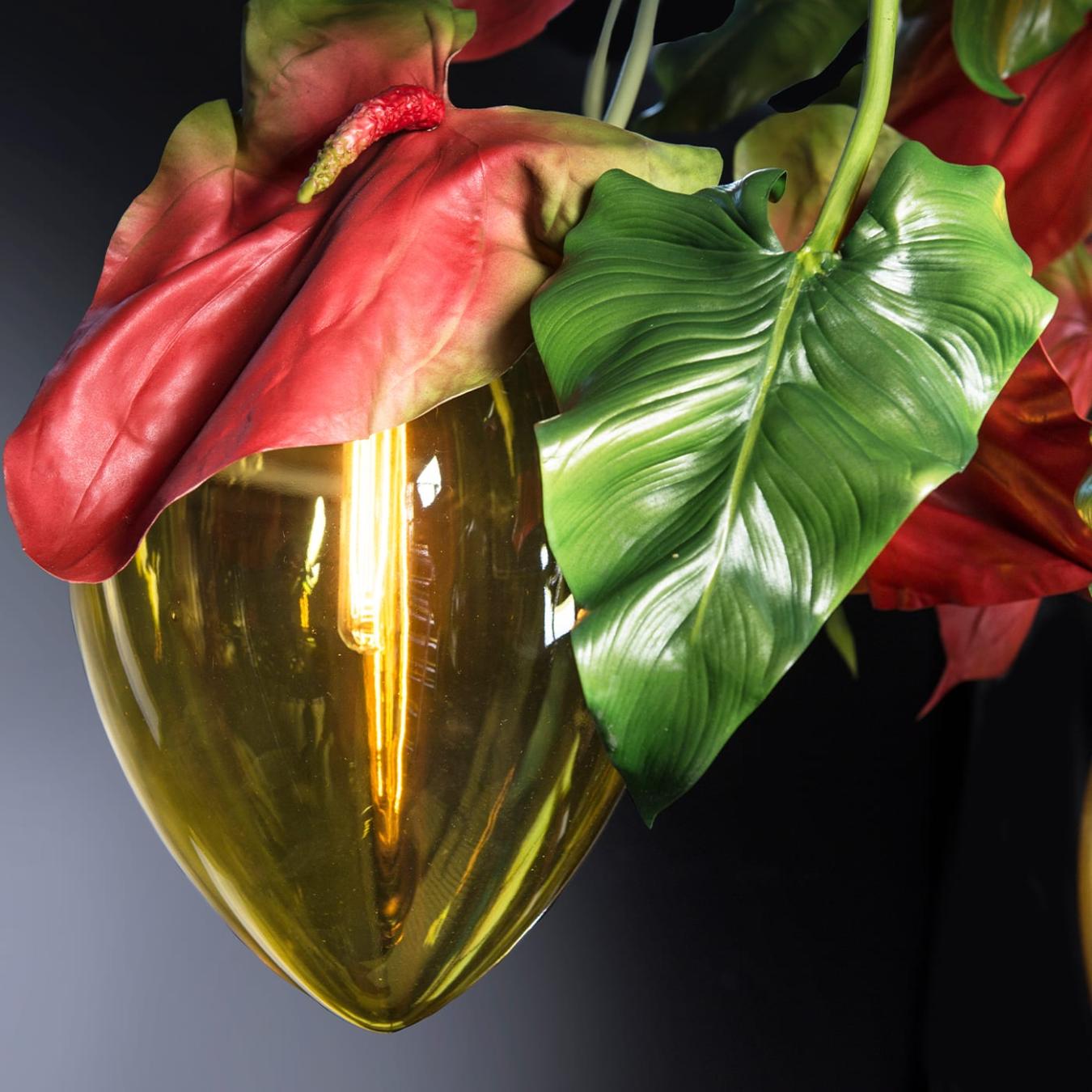 Dark Anthurium Chandelier