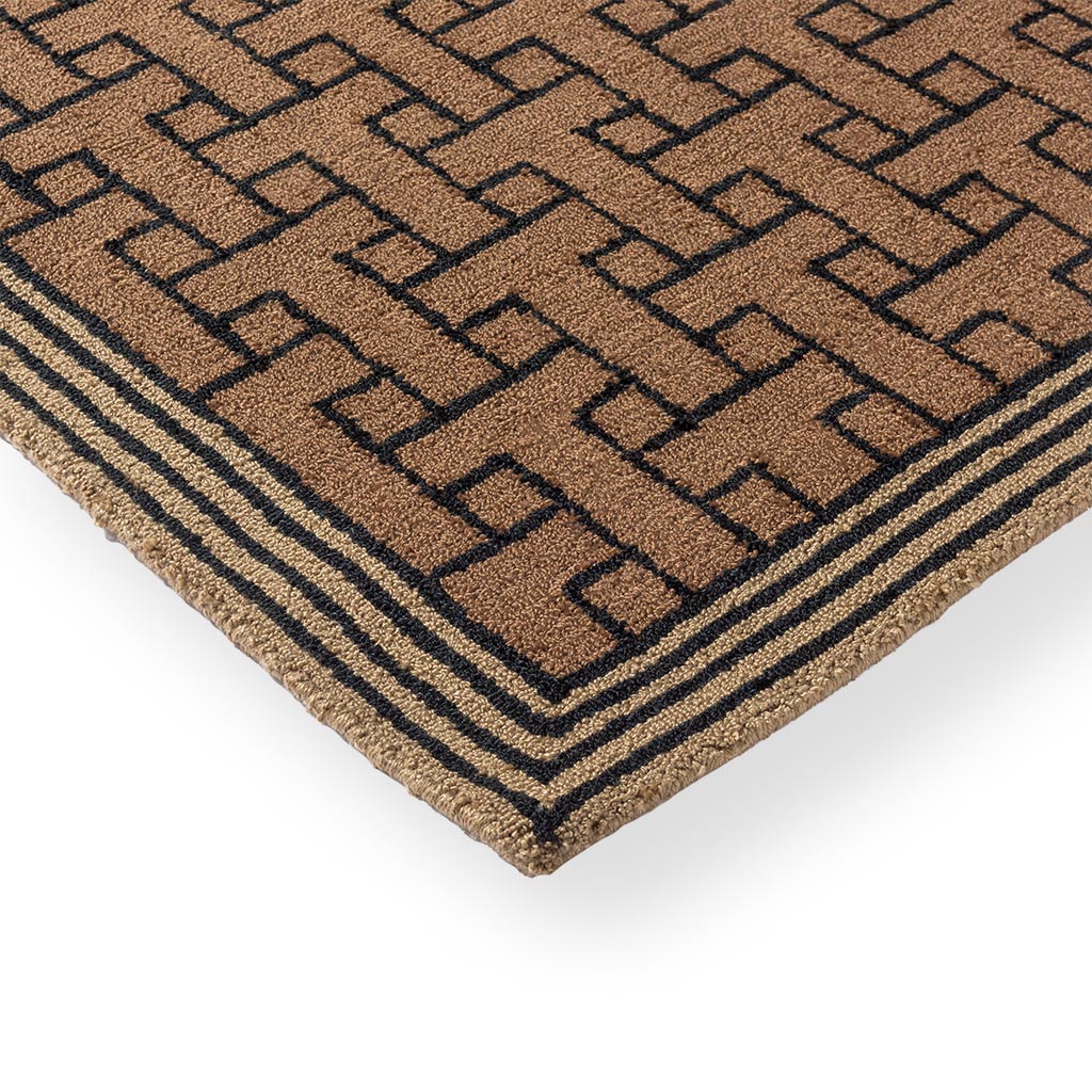 Monogram Brown Outdoor Rug