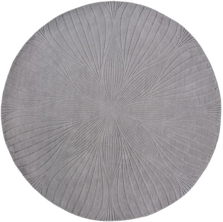 Folia Grey 38305 Round Rug