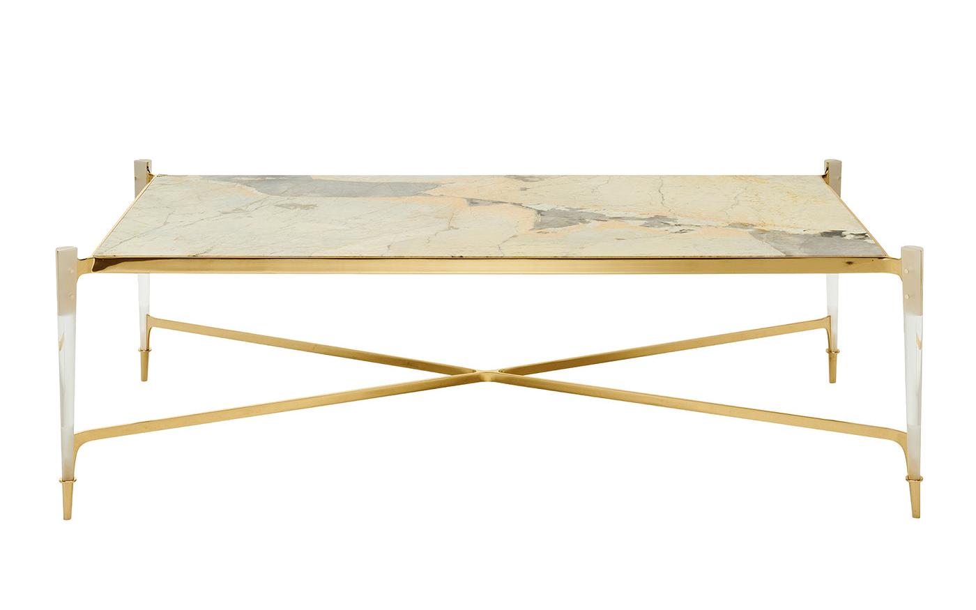Rectangular Marble Top Coffee Table