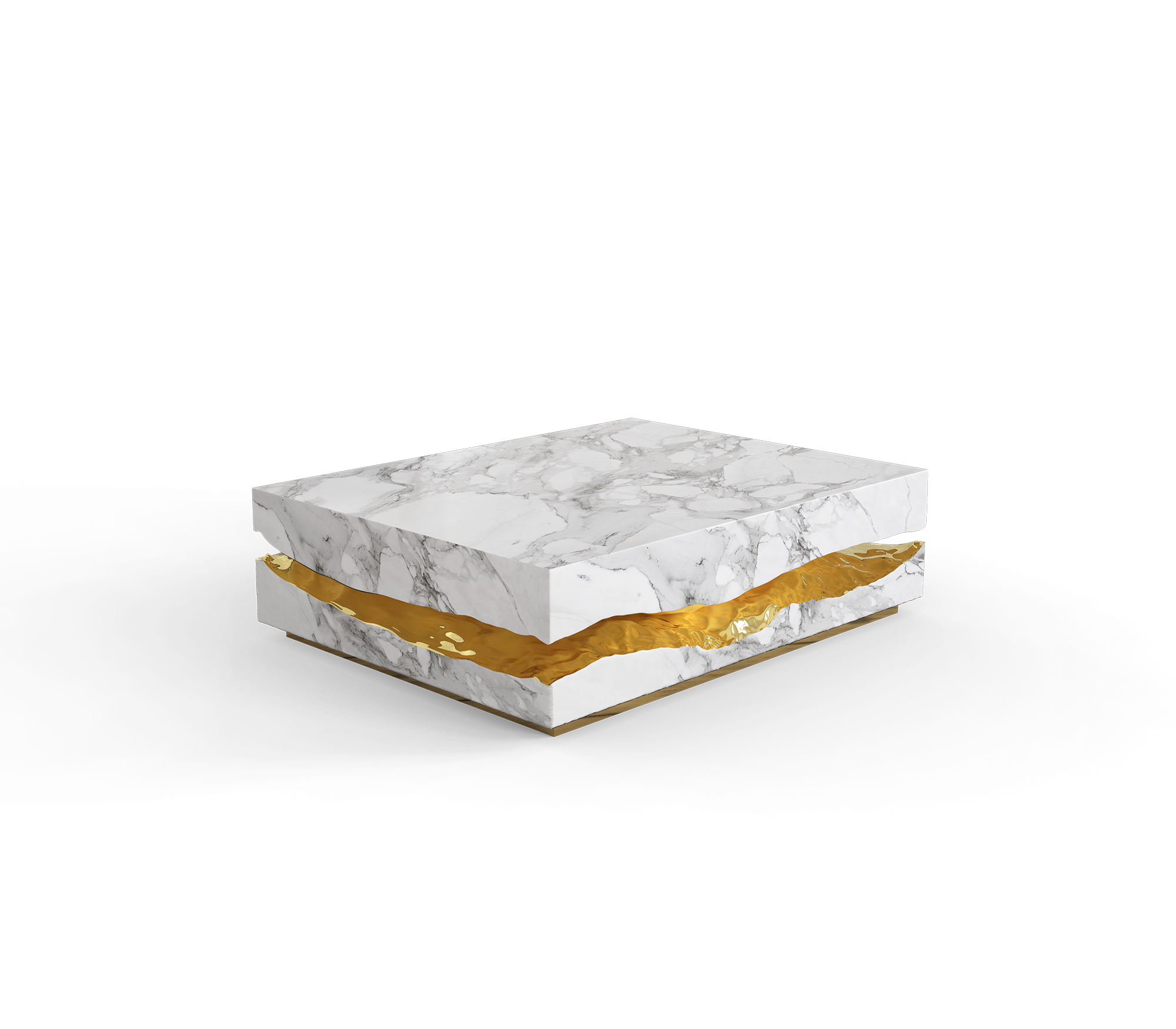 Boulder Carrara Marble Accent Table Boulder Carrara Marble Accent Table