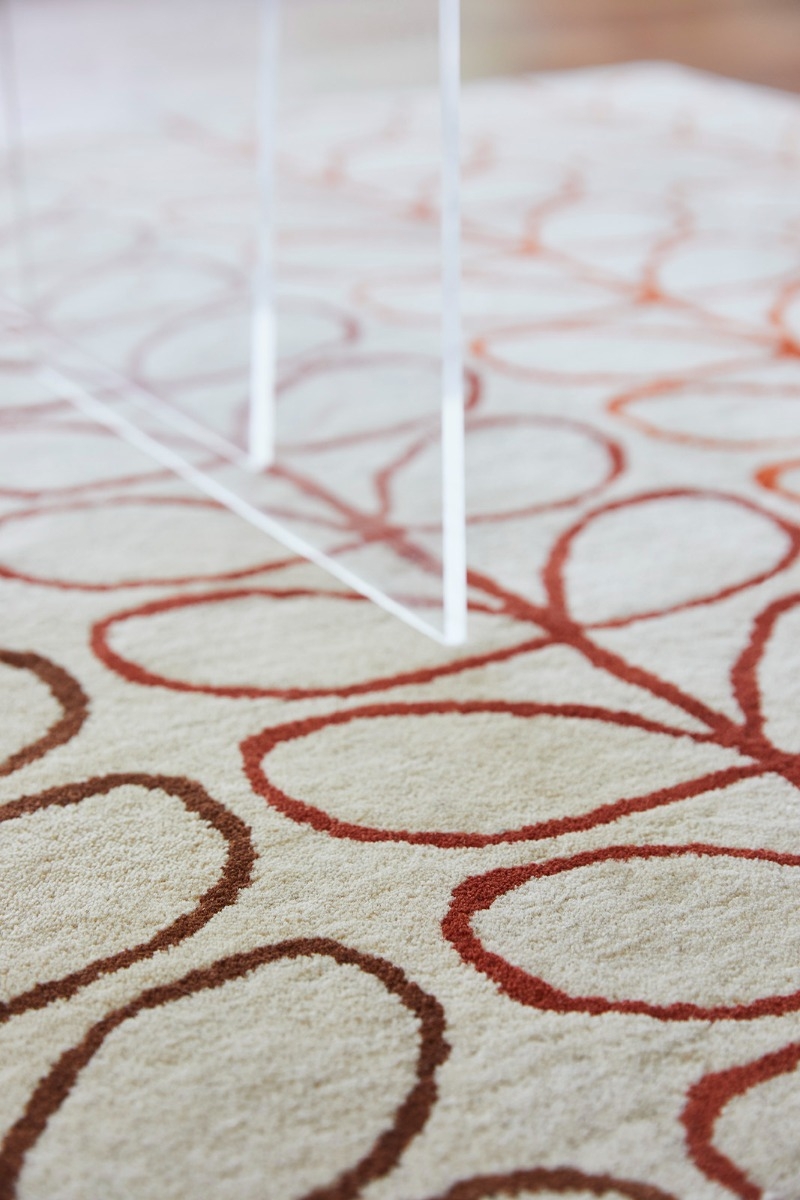 Linear Stem Ombre Tomato 061103 Rug