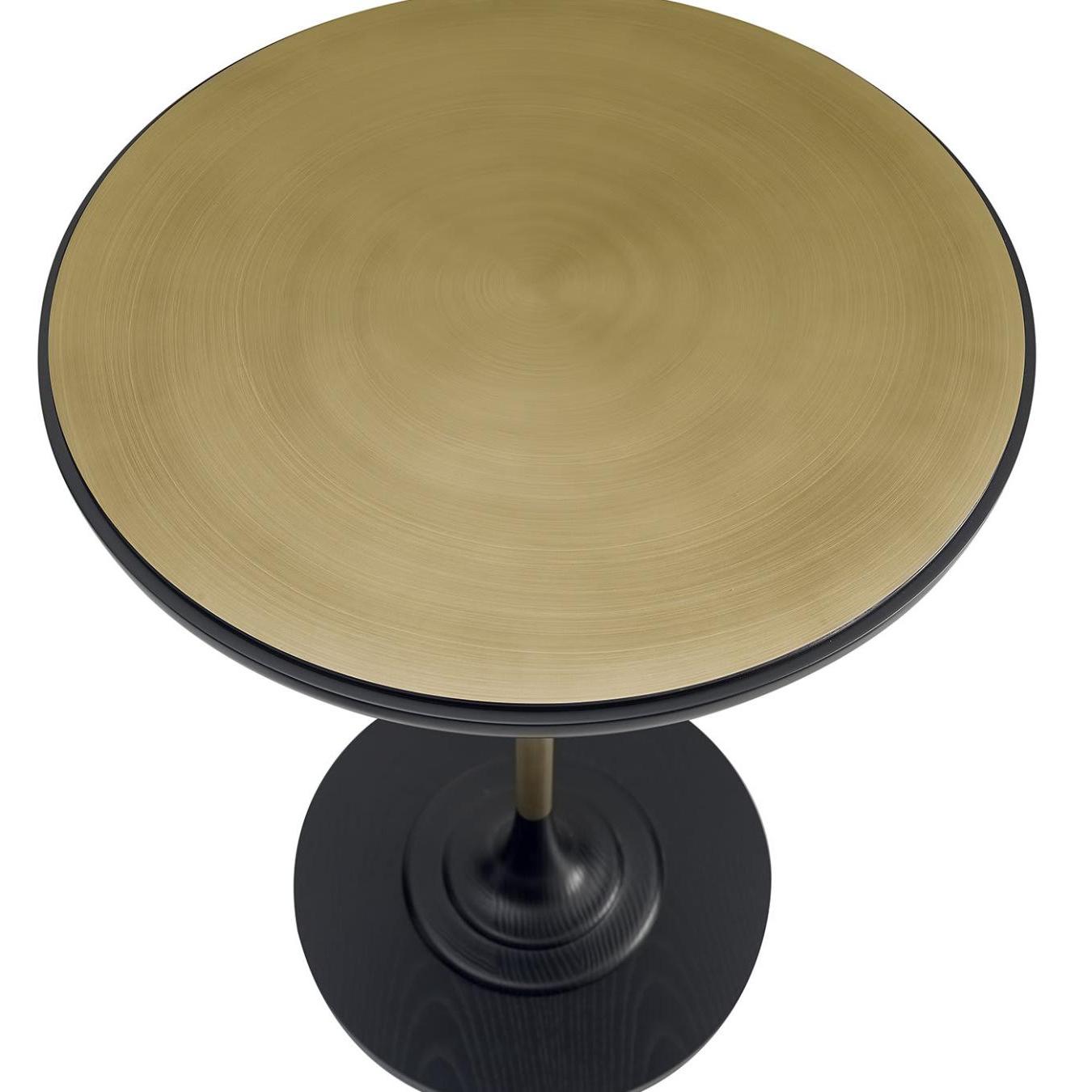 Brass-Top Adorned Side Table