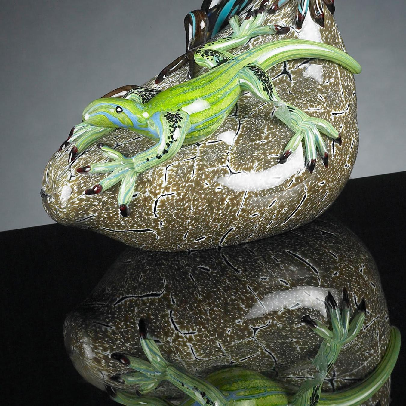 Lizards on Stone Composition