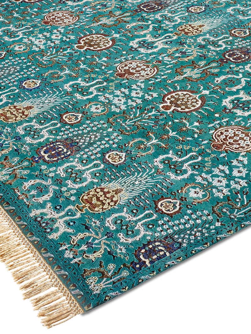 Isfahan Green Handmade Luxury Rug