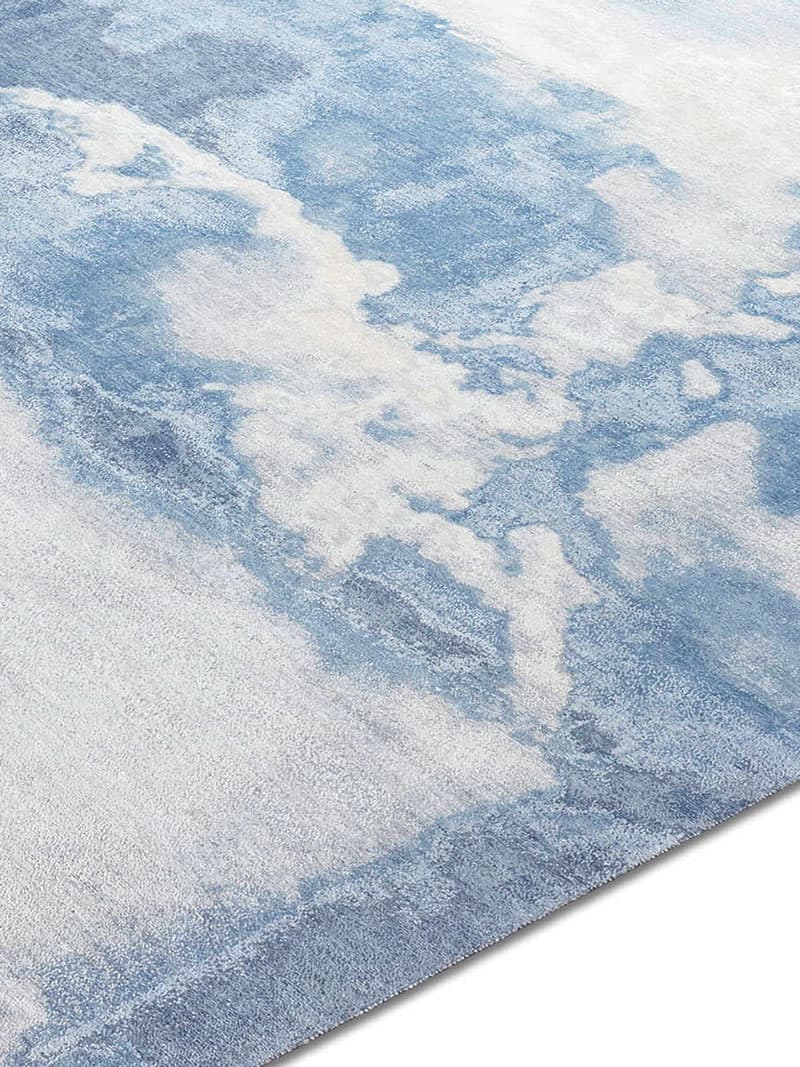 Clouds Blue Handmade Luxury Rug