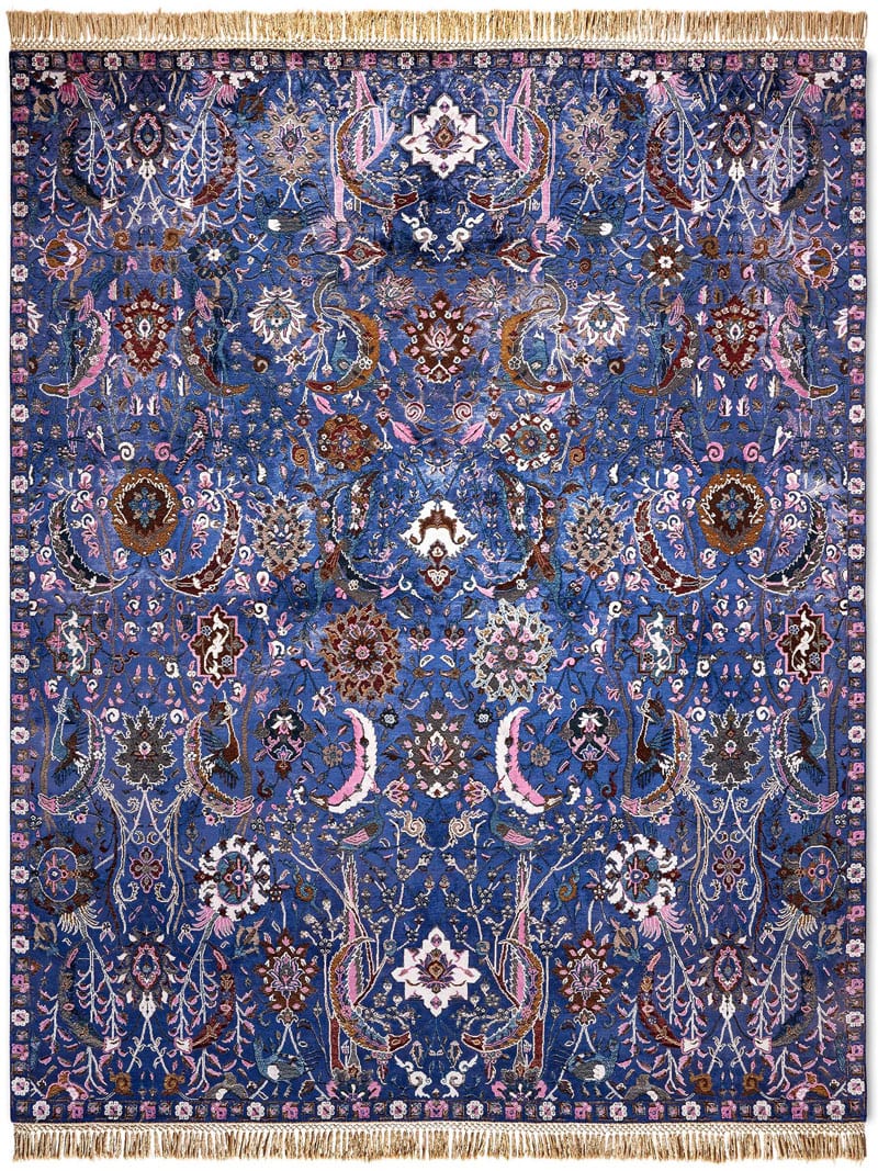 Kerman Blue Handmade Luxury Rug