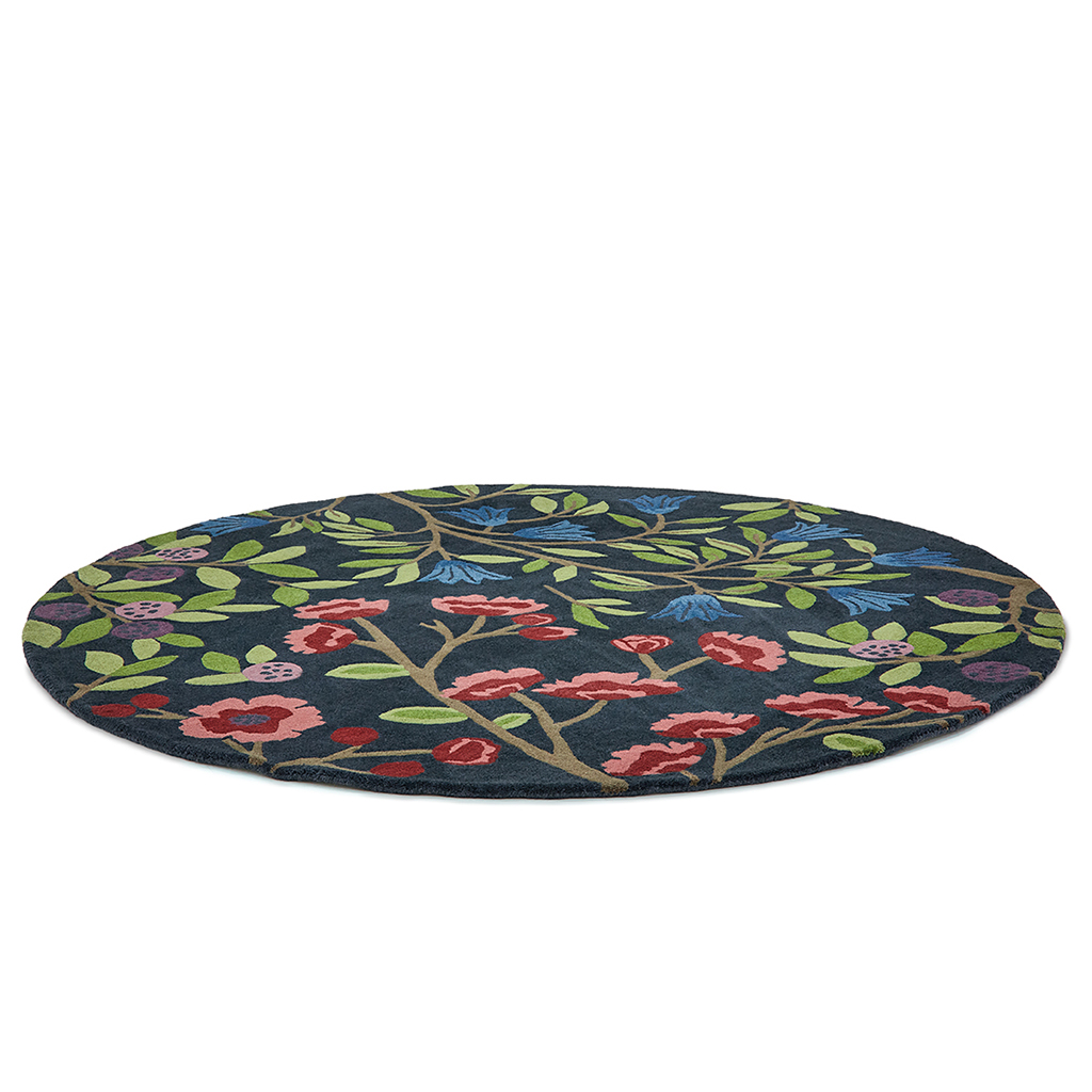 Foraging Indigo 146618 Round Rug