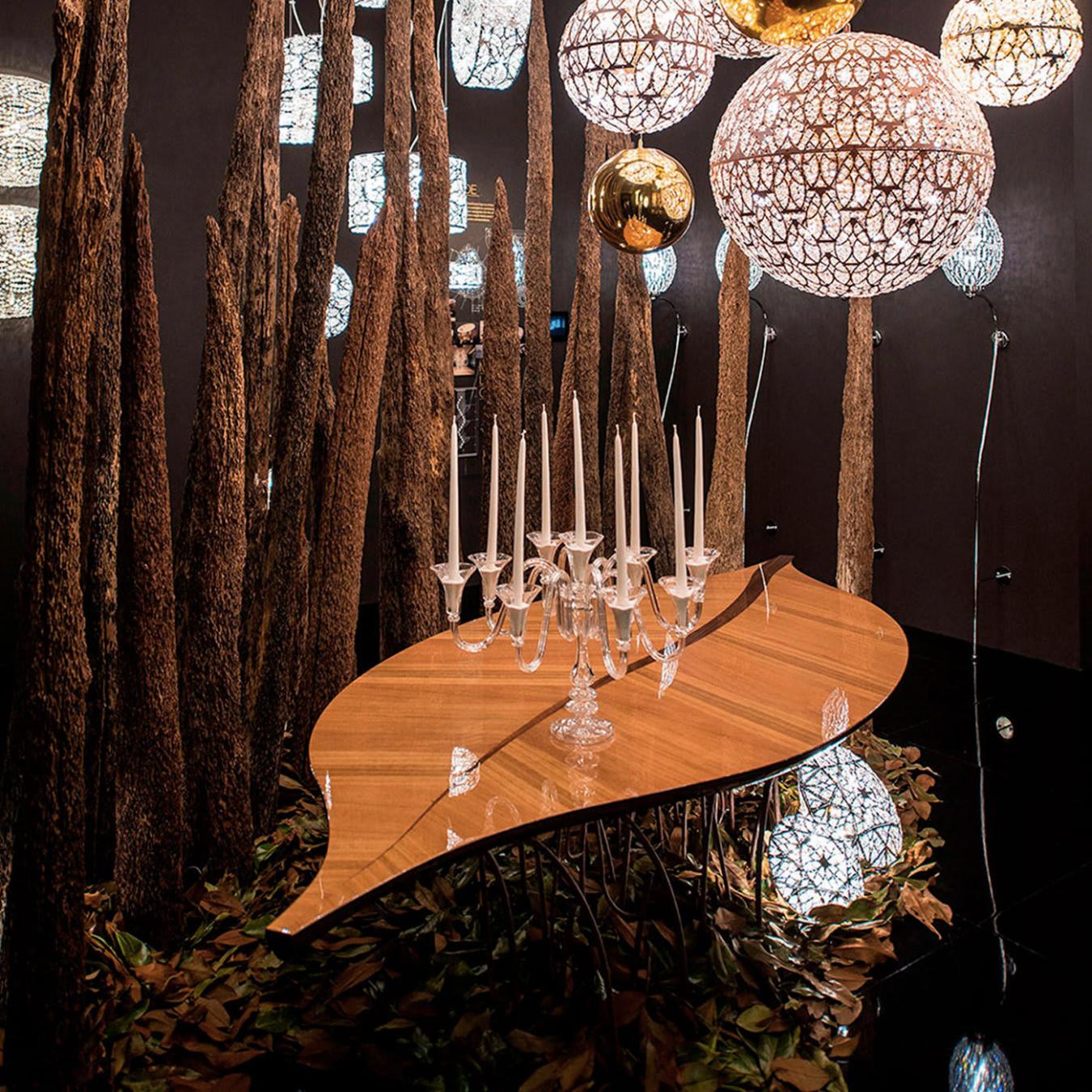Leaf Dining Table in Wood Finish