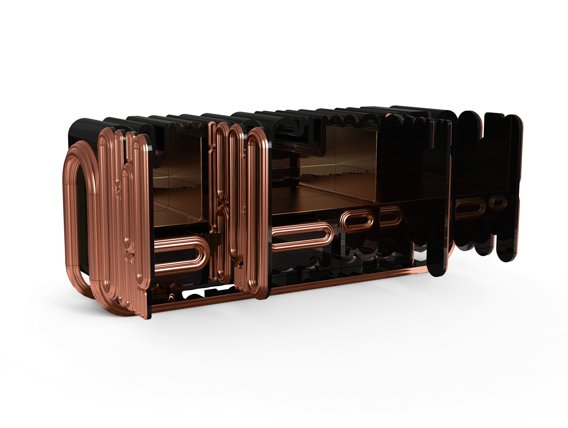 Ellipse Copper Designer Sideboard