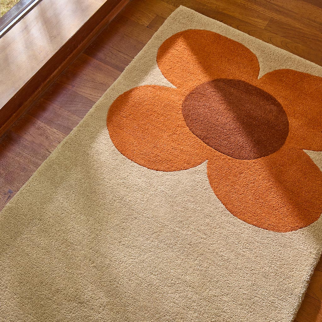 Flower Placement Pumpkin/Ecru 158203 Rug