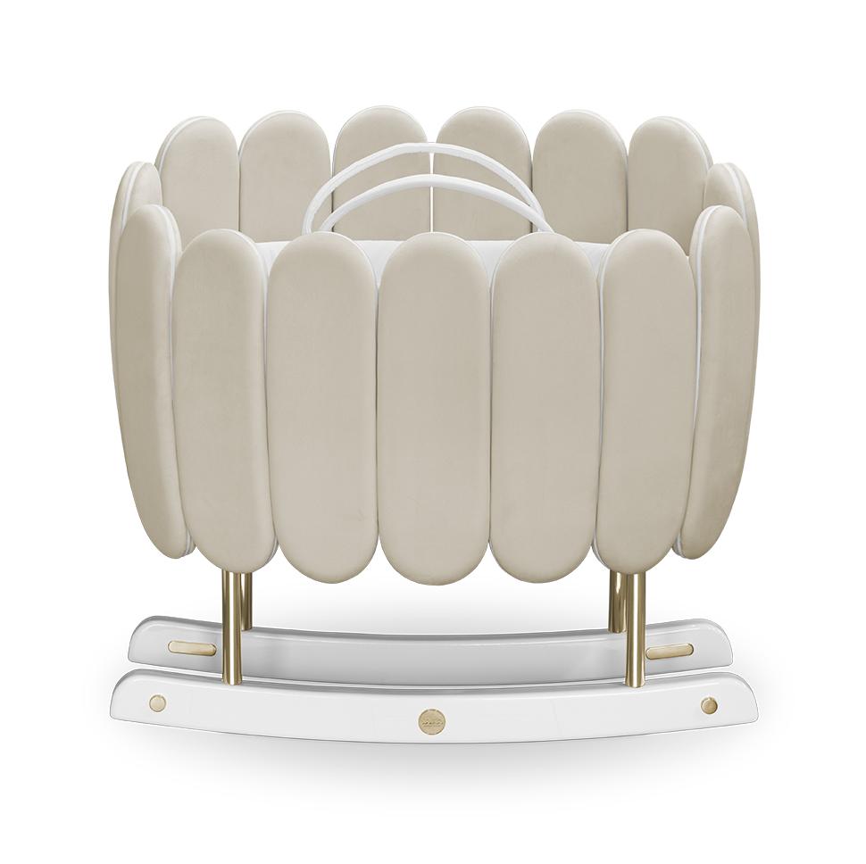 Lotus Beige Rocking Crib